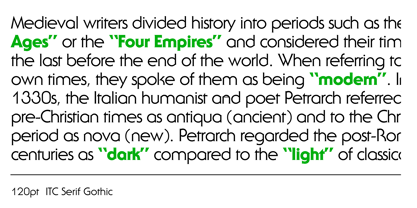 ITC Serif Gothic Font Poster 3